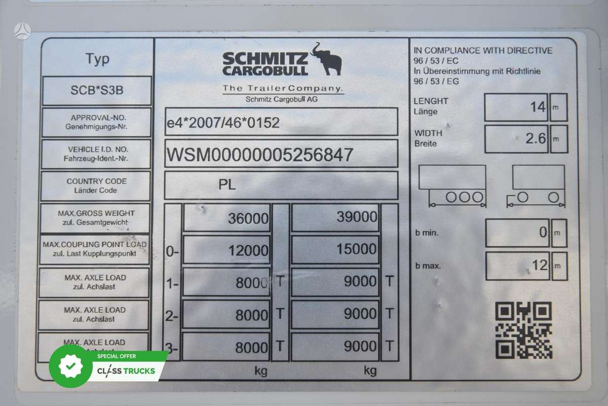 Schmitz SKO FP 60 ThermoKing SLXi 300, refrigerated