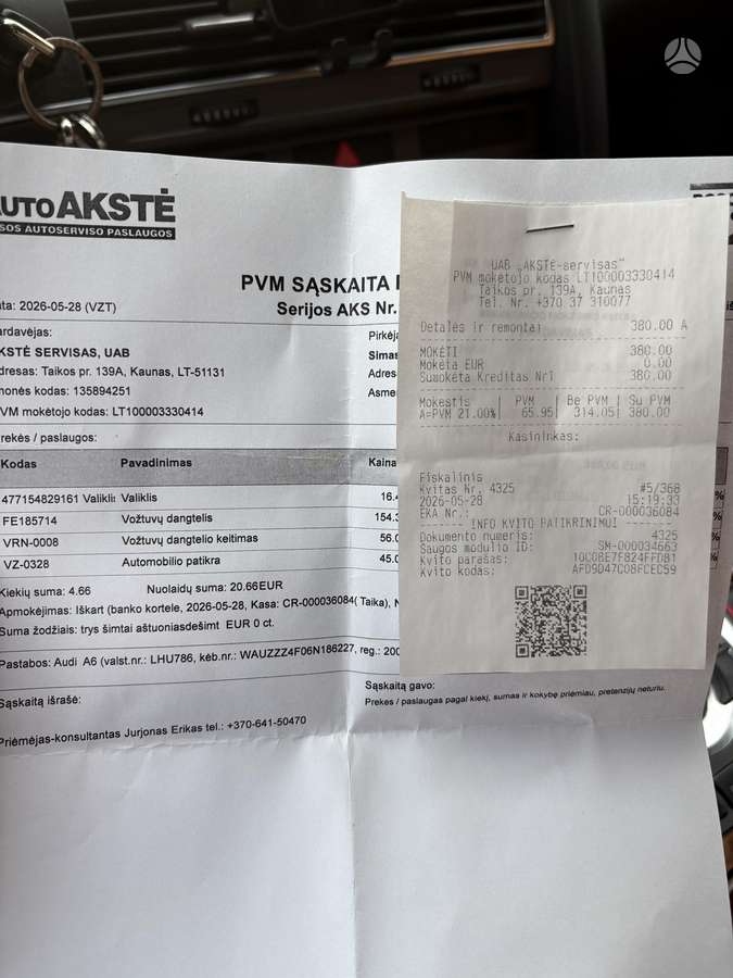 Audi A6, 2.0 l., universalas