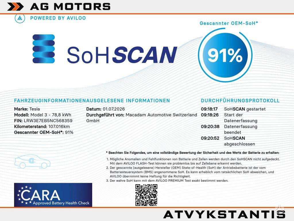Tesla Model 3, 81 kWh, hatchback