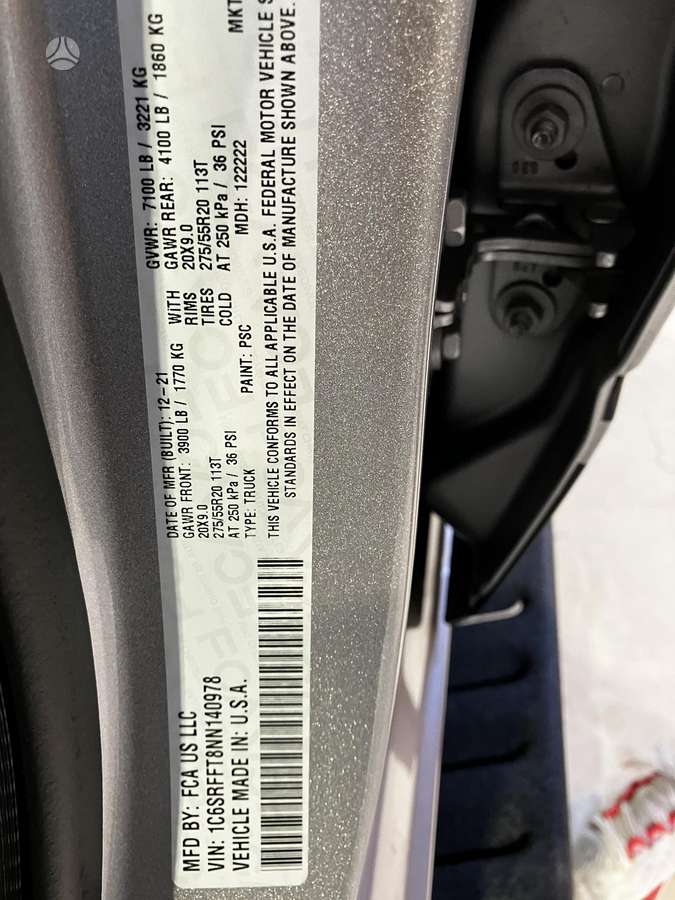 Dodge Ram, 5.7 l., Пикап