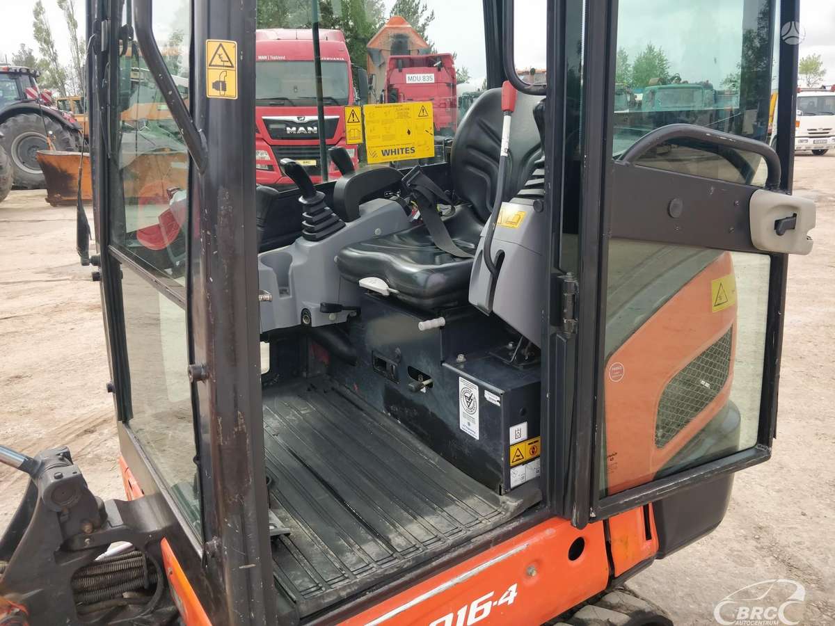 Kubota KX16-4, mini ekskavatoriai