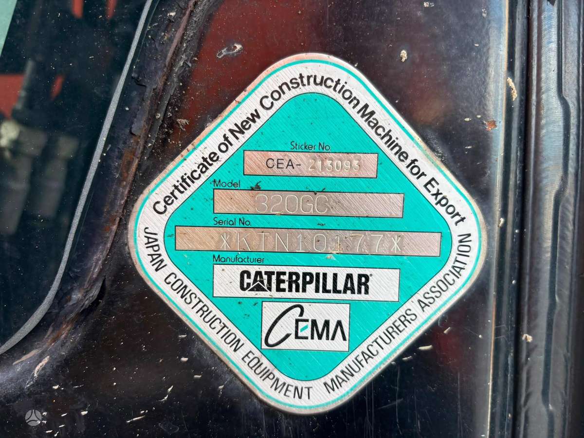 Caterpillar 320 GC, ekskavatoriai