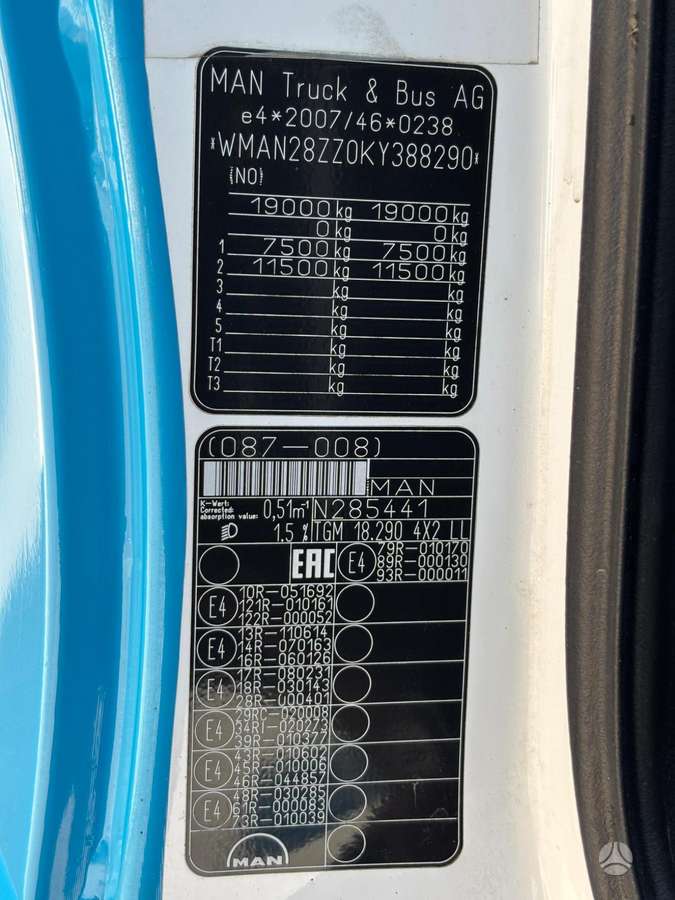 MAN TGM 18.290, box trucks / box vans