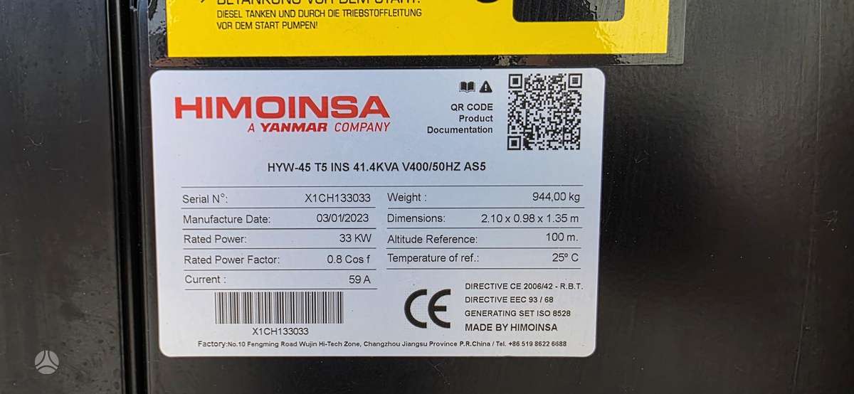 -Kita- Himoinsa HYW-45, electric generators