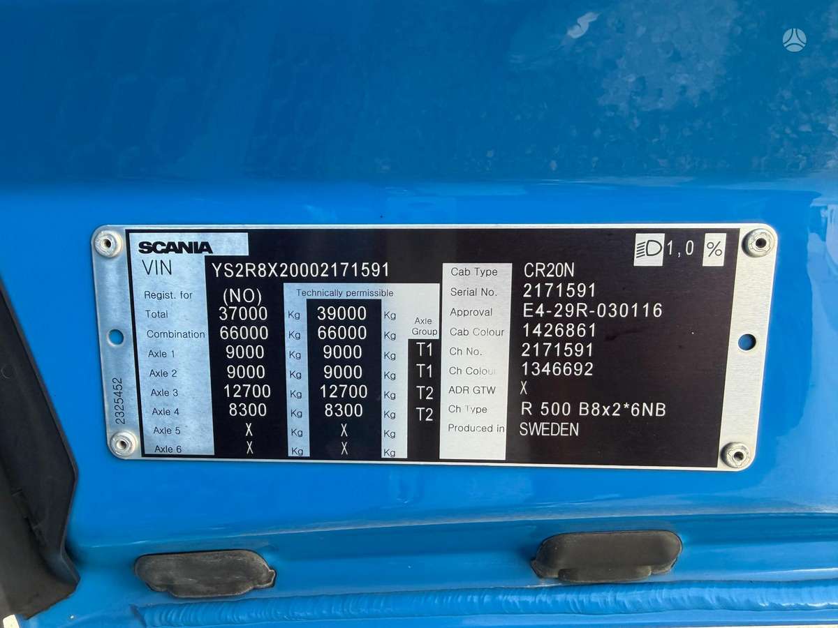 Scania R500, с краном