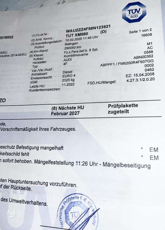 Audi A6, 2.7 l., universalas