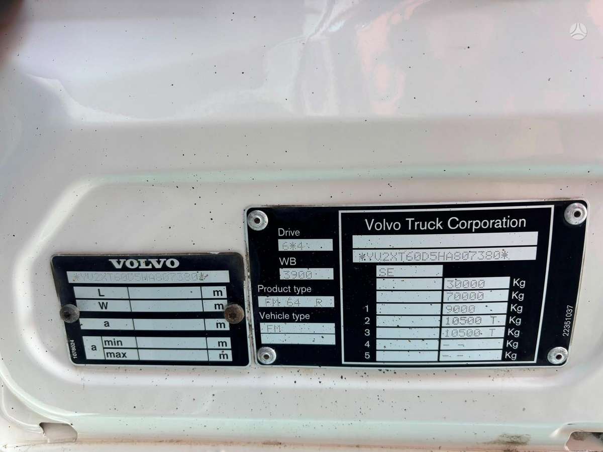 Volvo FMX 540 6x4, самосвалы