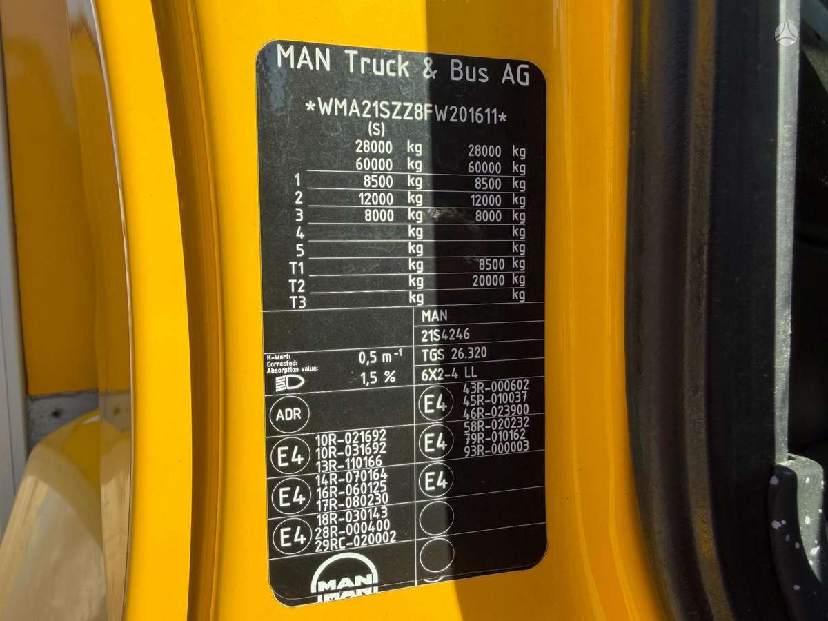 MAN TGS 26.320, kietašoniai