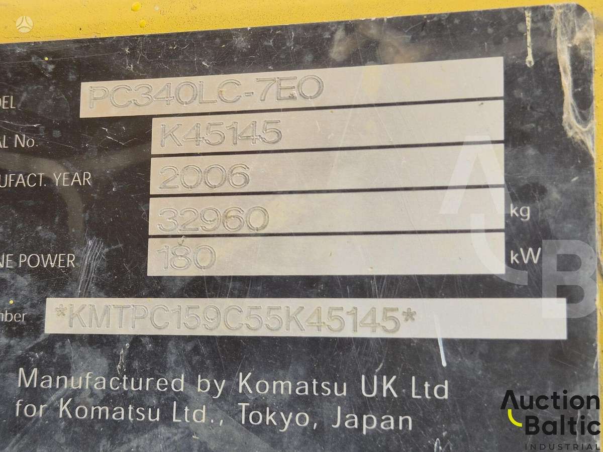 Komatsu PC340LC-7, excavator