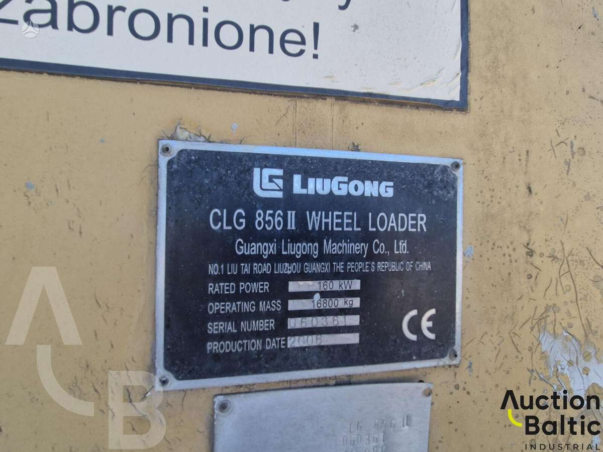 LIUGONG CLG 856 II, frontal loader