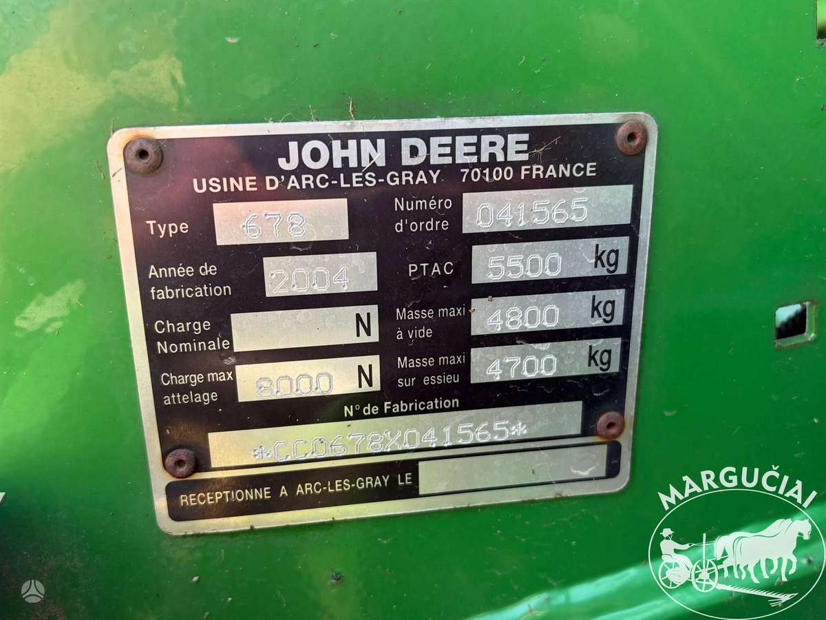 John Deere 678 MaxiCut, presai