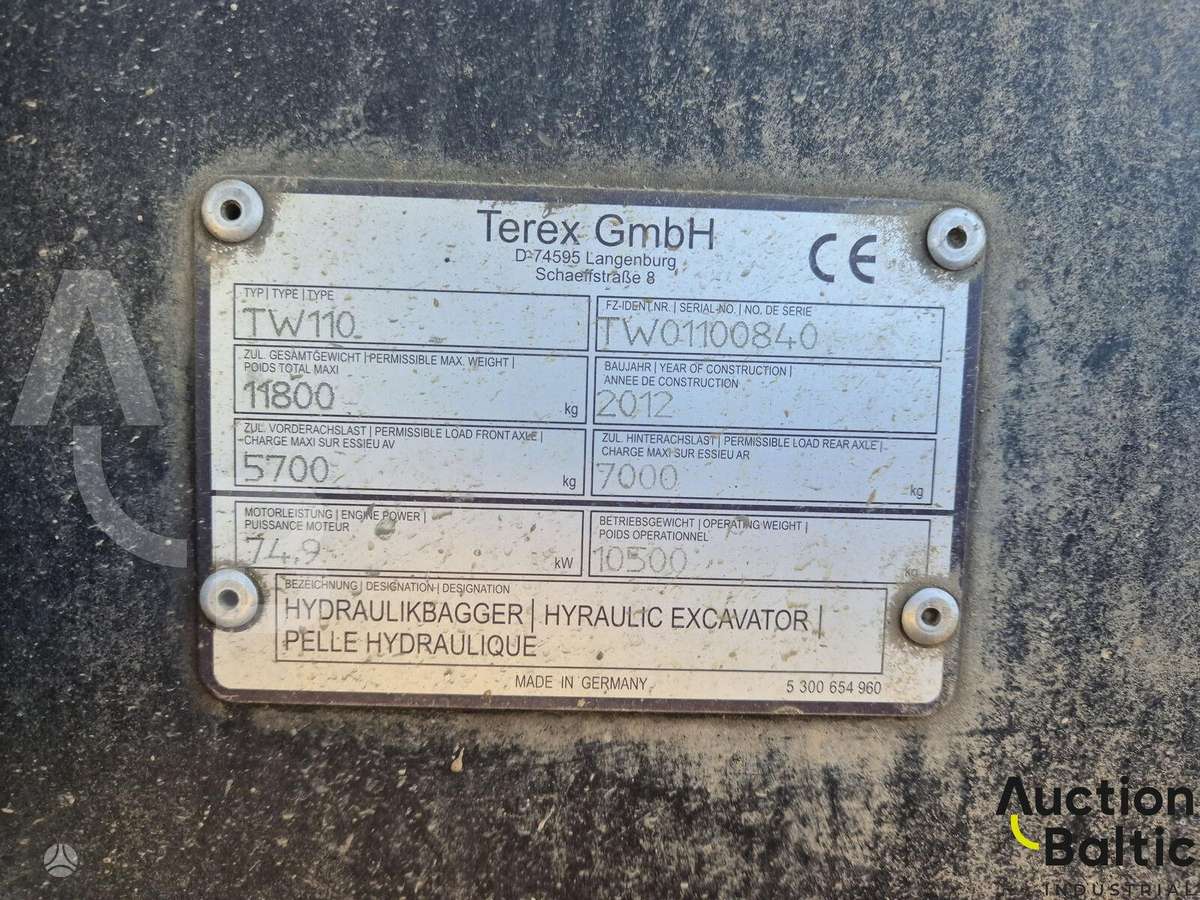 Terex TW 110, excavator