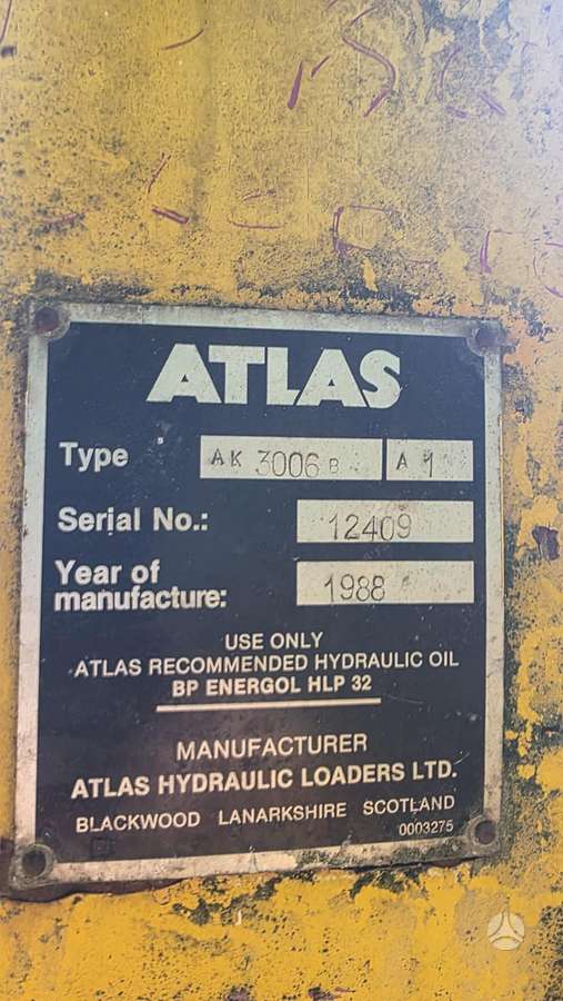 Atlas Ak 3006B, cranes / grapples