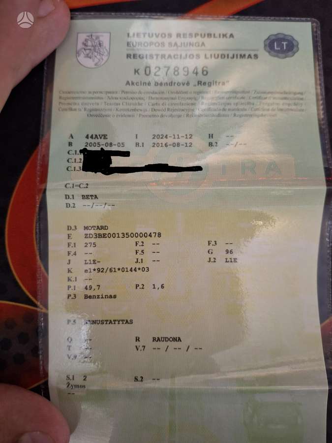 Beta RR 49cc, supermoto