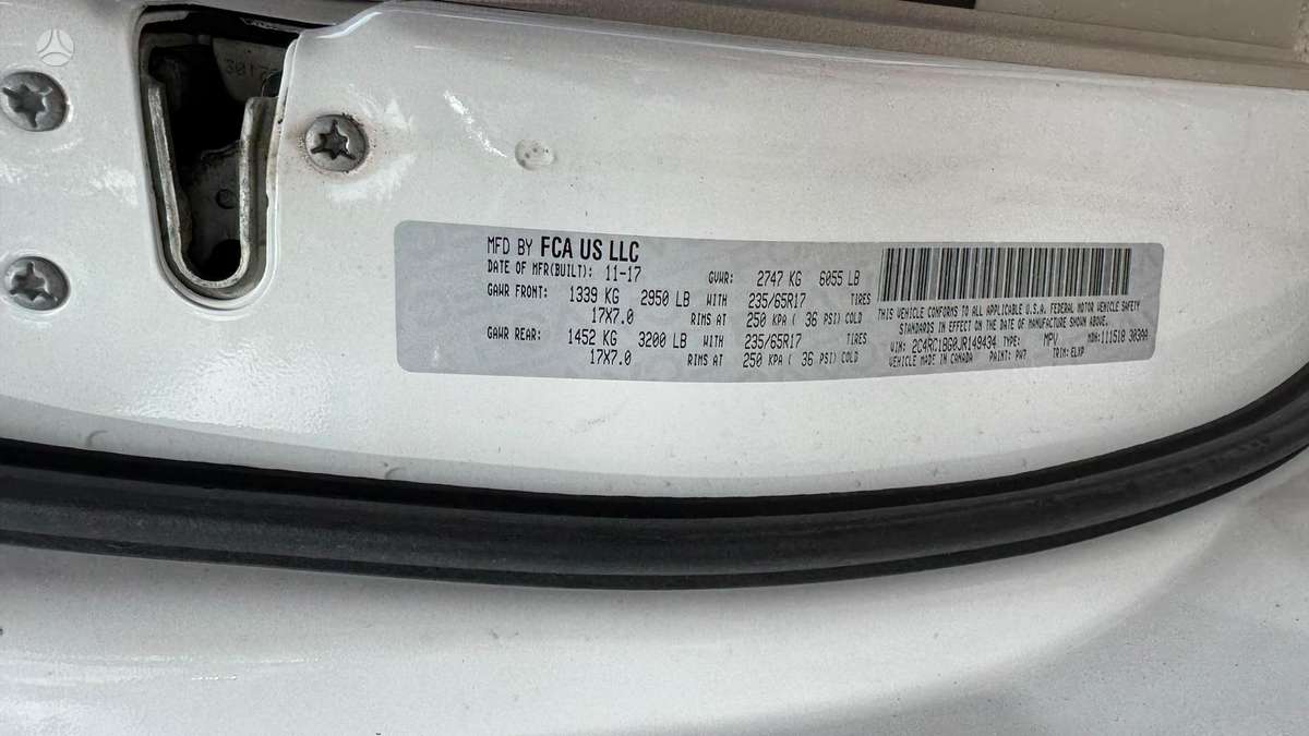 Chrysler Pacifica, 3.6 l., mpv / minivan