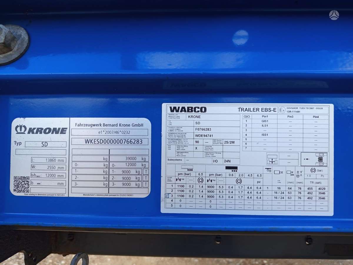 Krone SD, curtain / tarpaulin