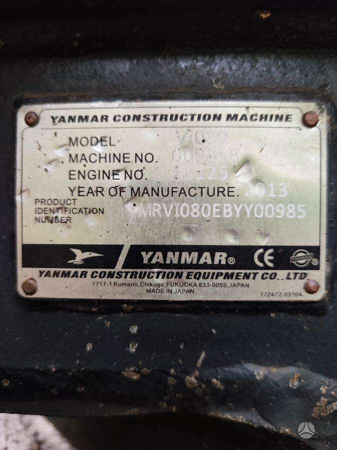 Yanmar Vio80, excavator