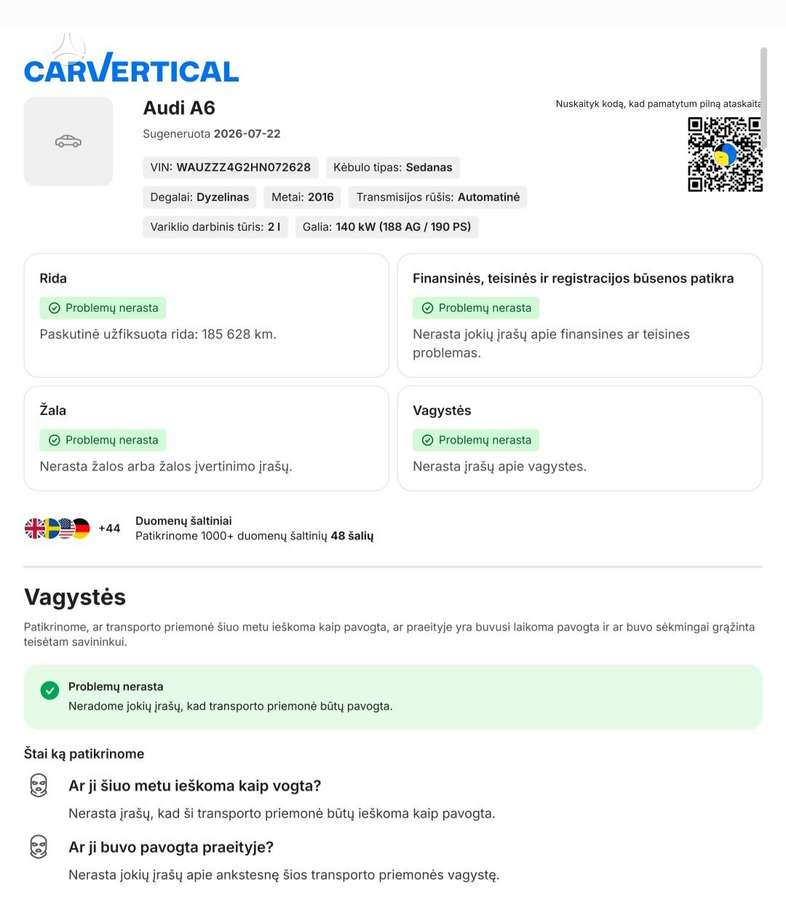 Audi A6, 2.0 l., Седан