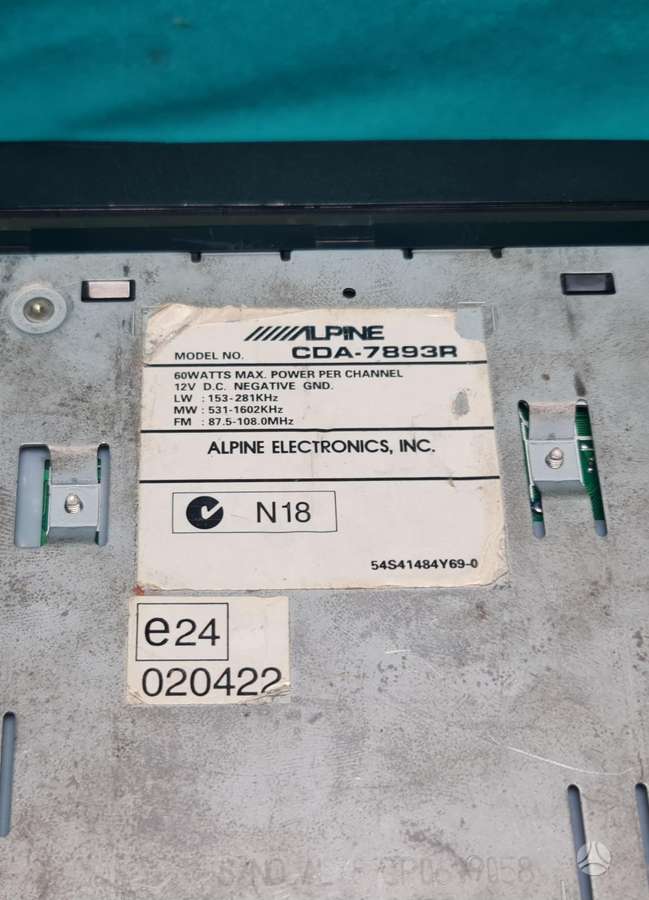 Alpine CDA-7893R, cd grotuvai