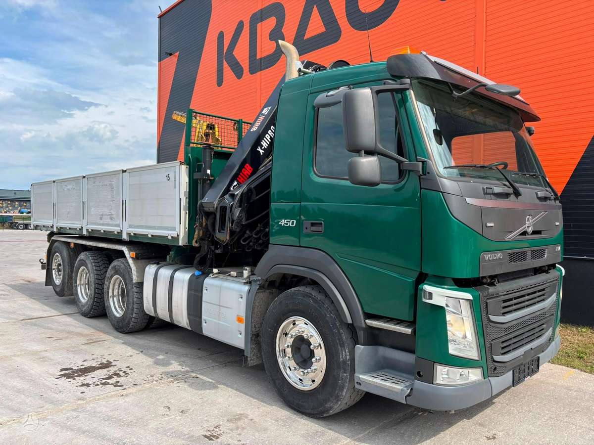 Volvo FM 450 8x4*4, самосвалы с краном