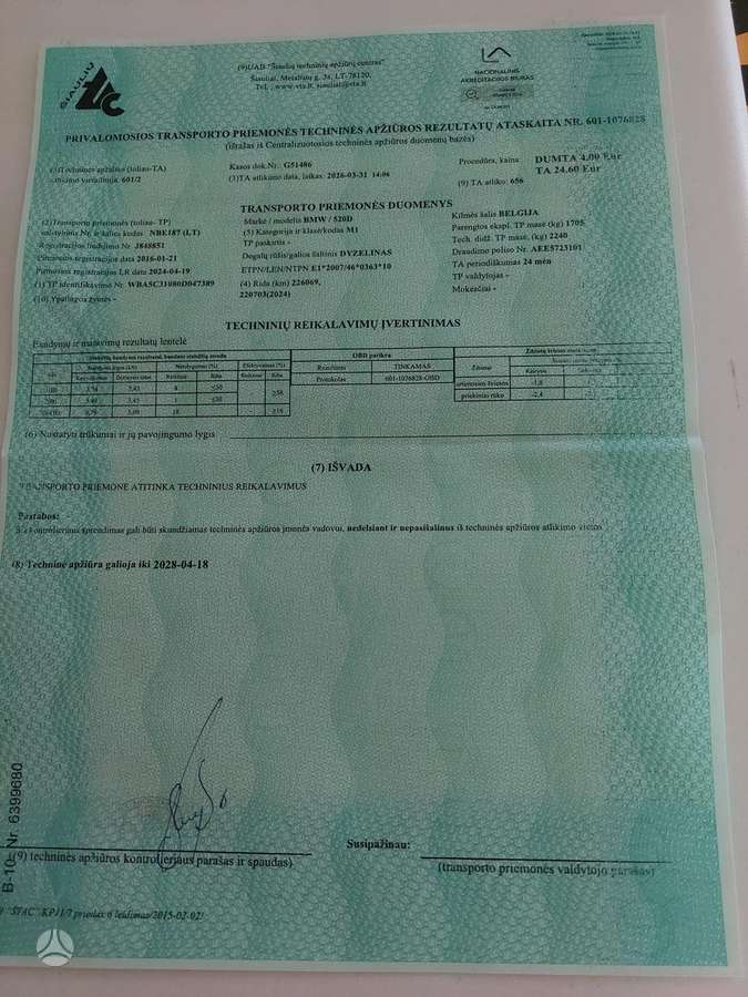 BMW 520, 2.0 l., Седан