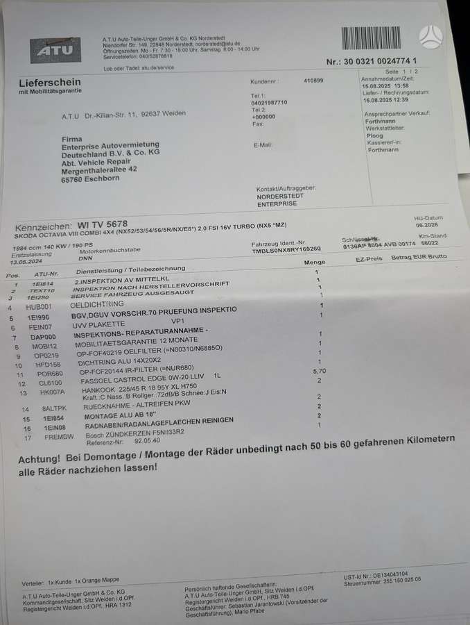 Skoda Octavia, 2.0 l., Универсал