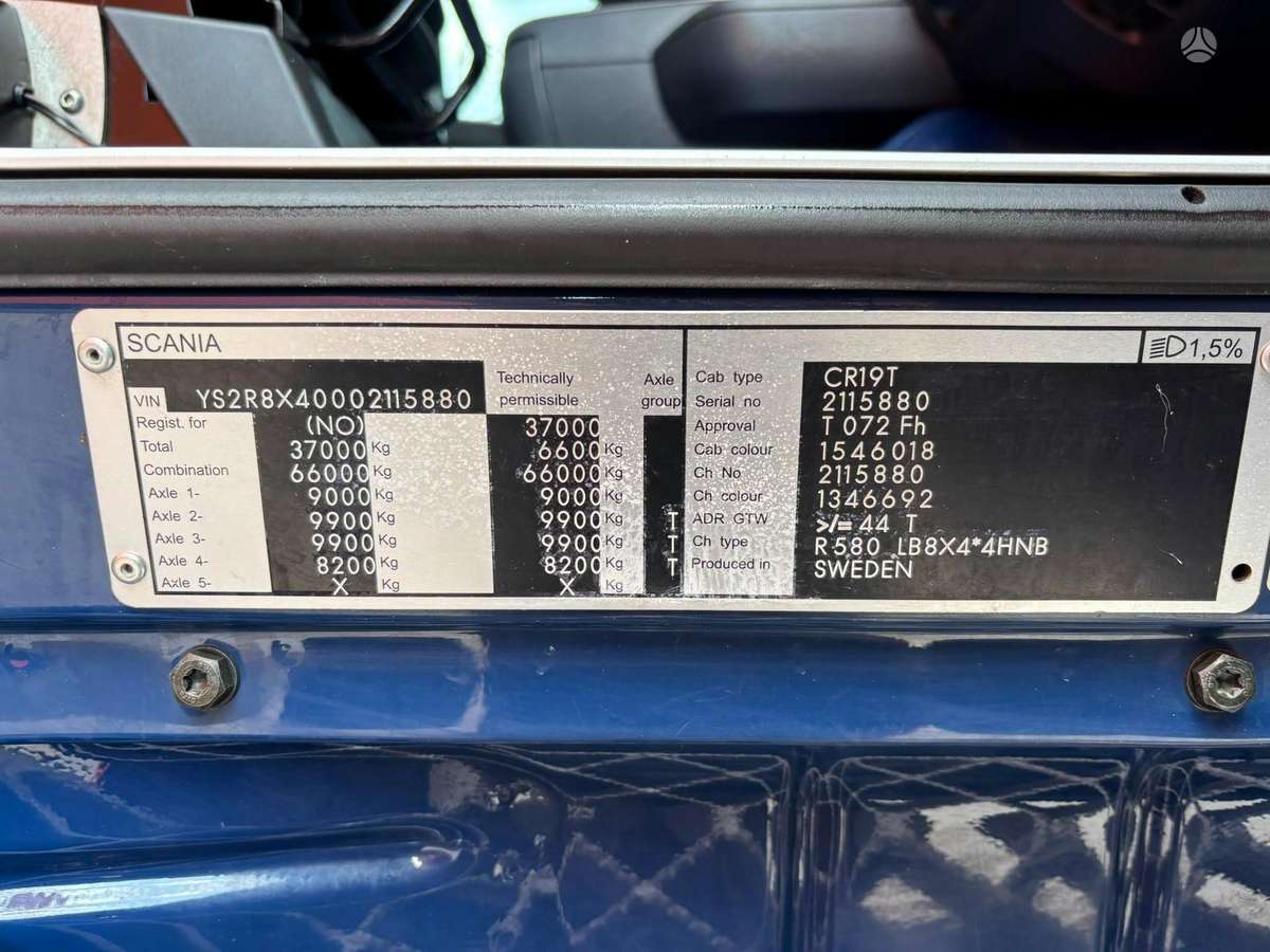 Scania R580 8x4*4, с краном