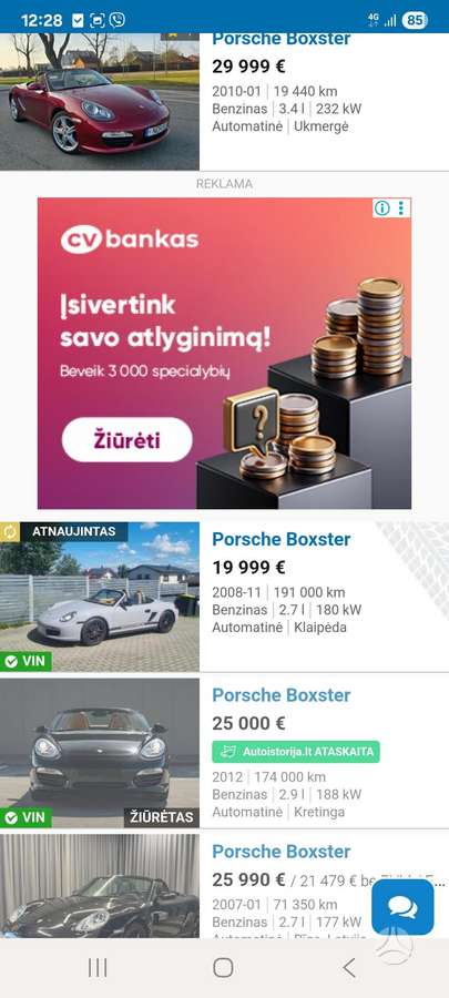 Porsche Boxster, 2.7 l., Кабриолет
