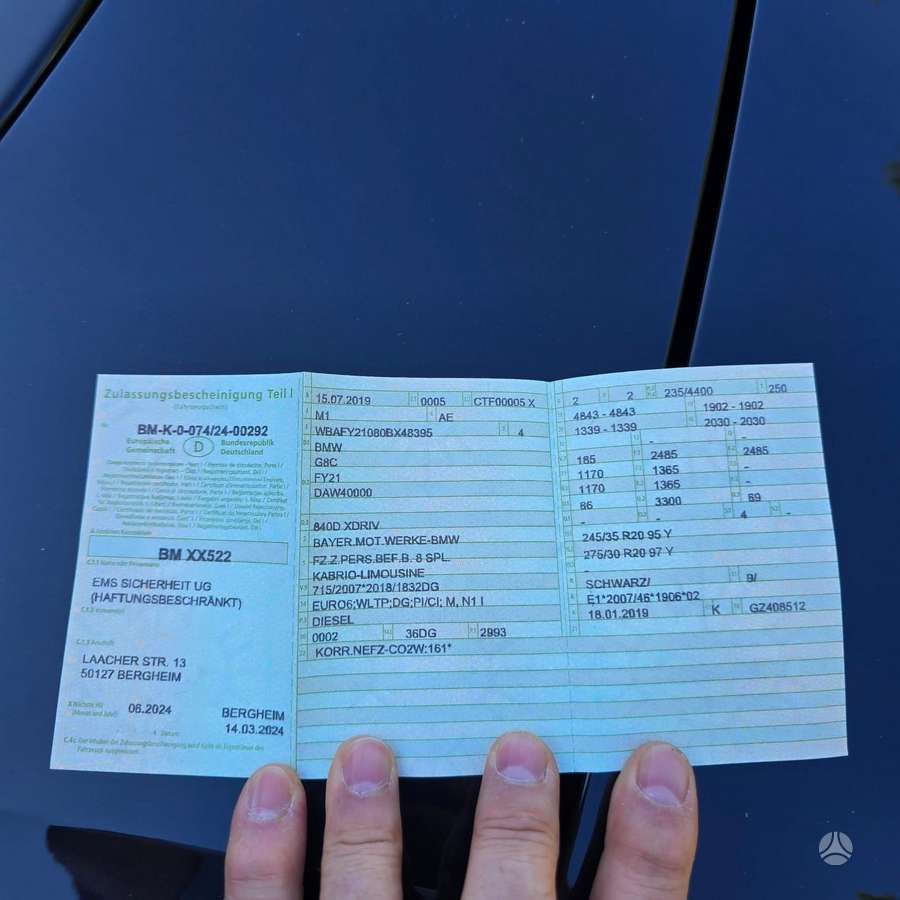 BMW 840, Кабриолет