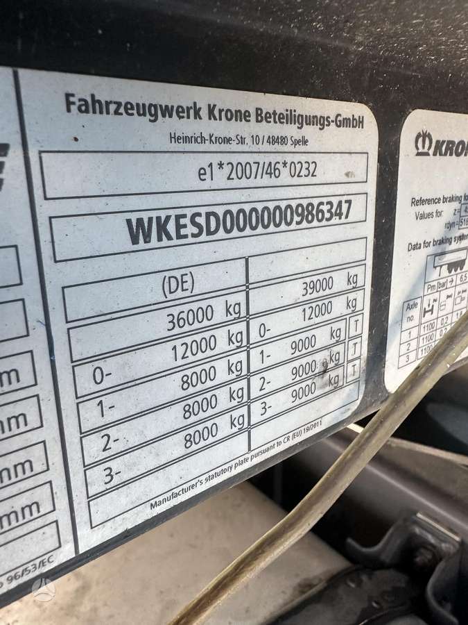 Krone, curtain / tarpaulin