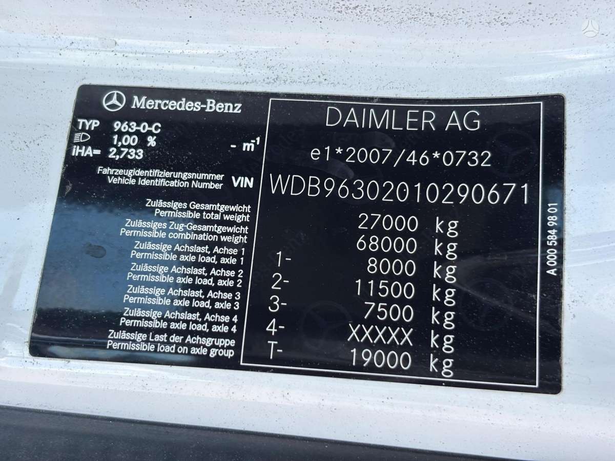 Mercedes-Benz ACTROS 2553L, рефрижераторы