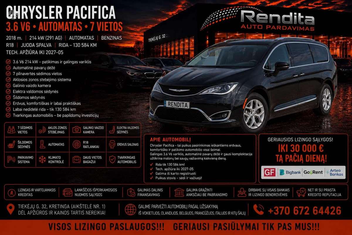 Chrysler Pacifica, 3.6 l., mpv / minivan