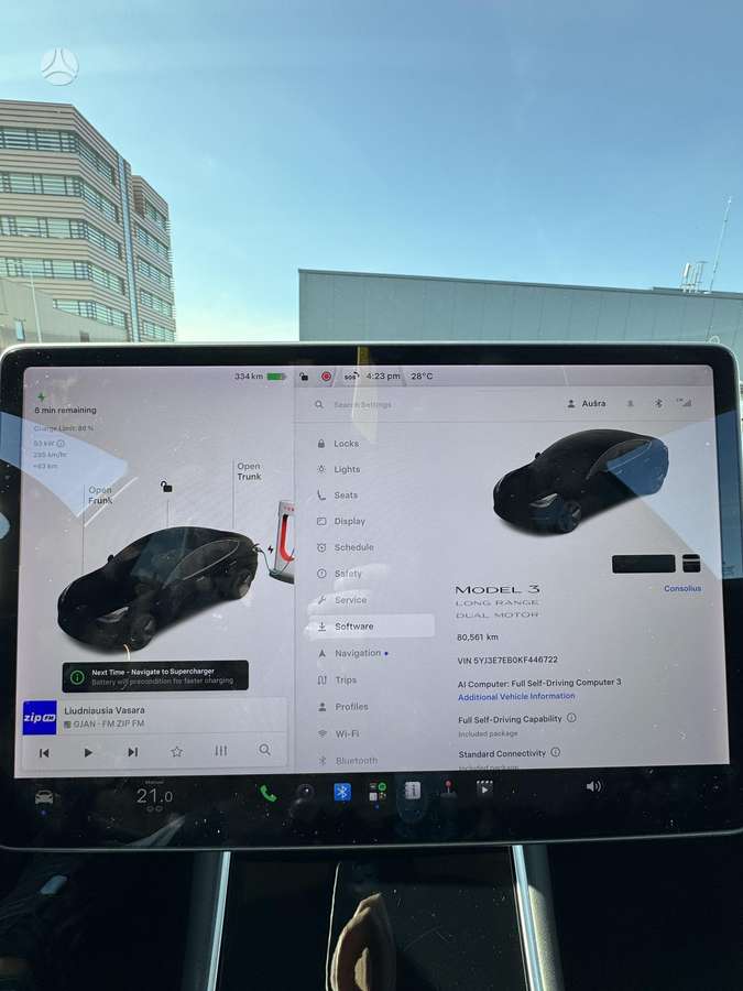 Tesla Model 3, 75 kWh, sedanas