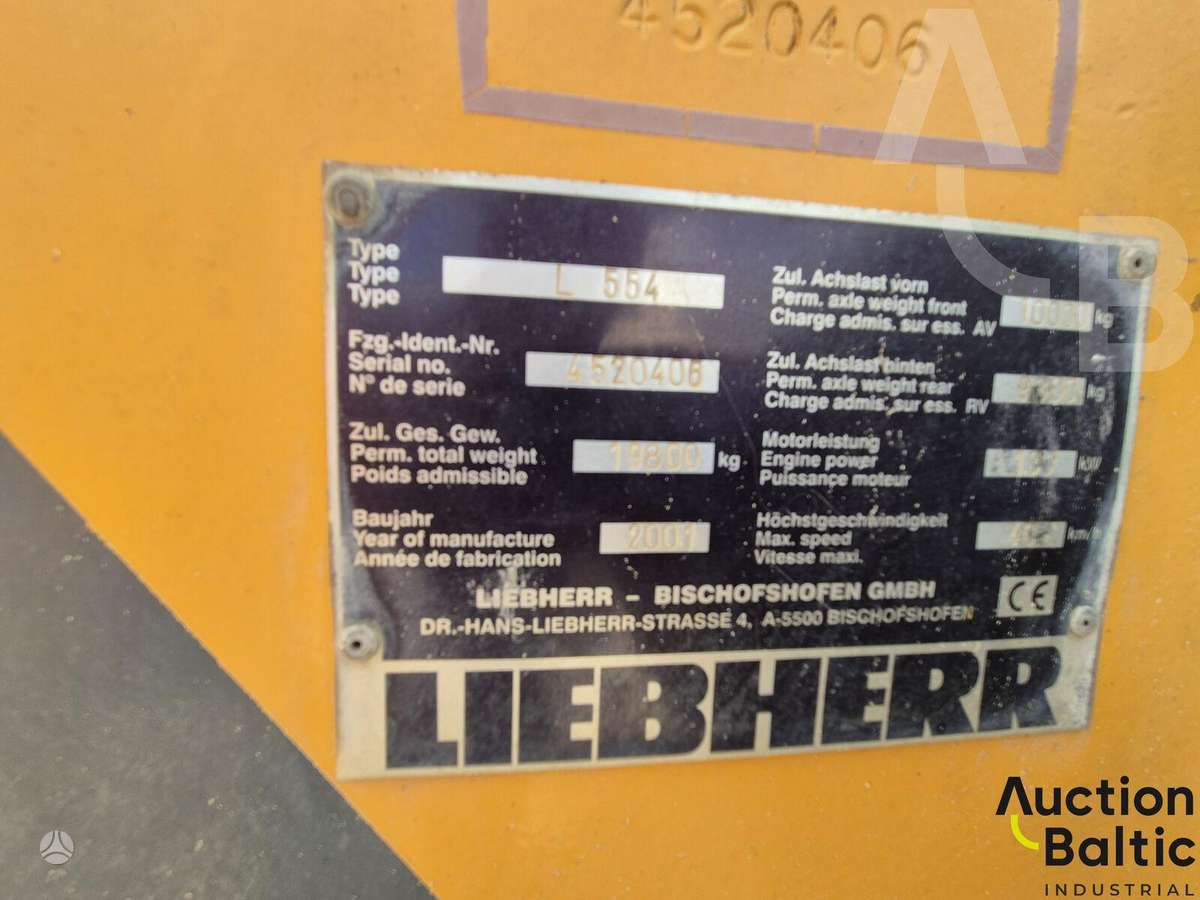 Liebherr 554, фронтальные погрузчики