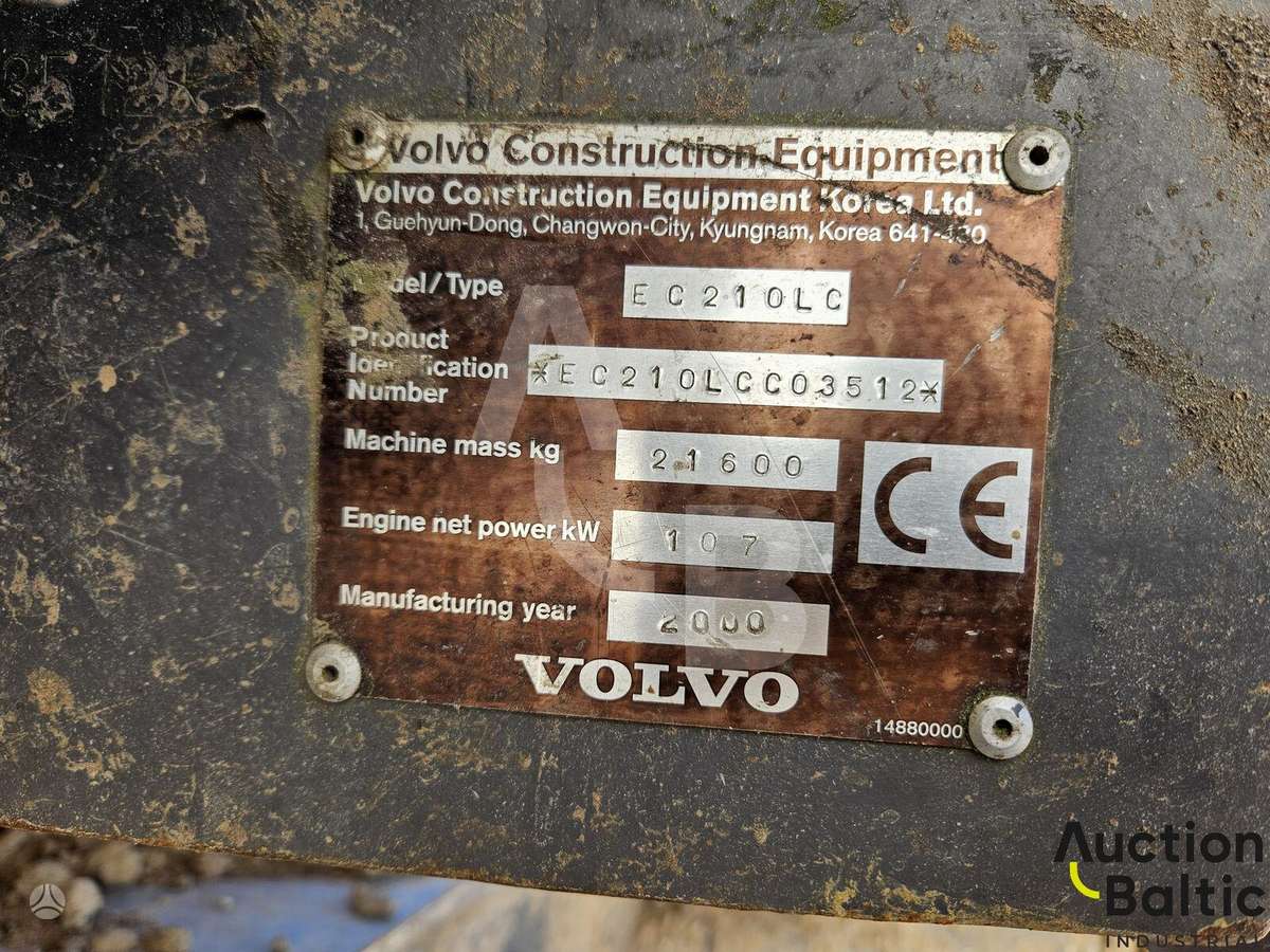 Volvo EC 210 LC, ekskavatoriai