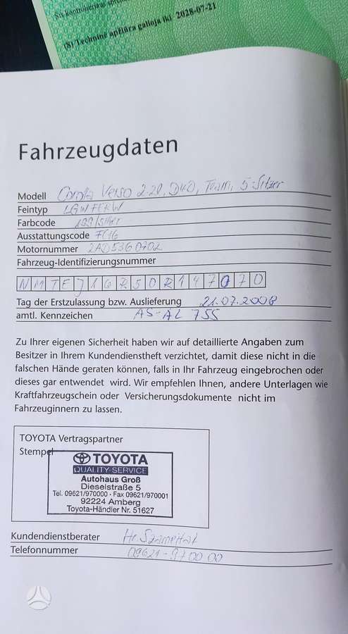 Toyota Corolla Verso - 10