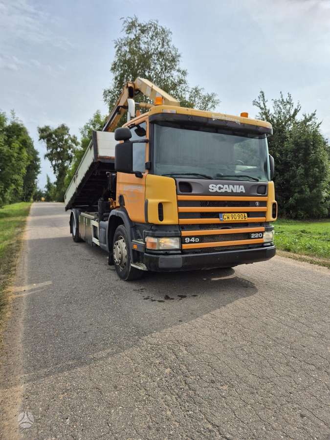 Scania D94, самосвалы с краном
