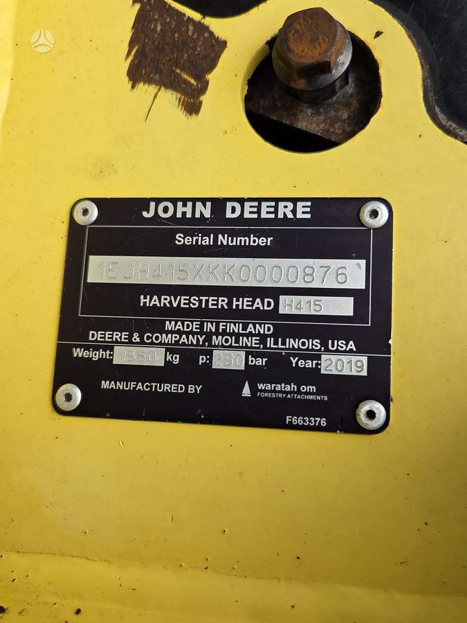 John Deere 1270G, харвестеры