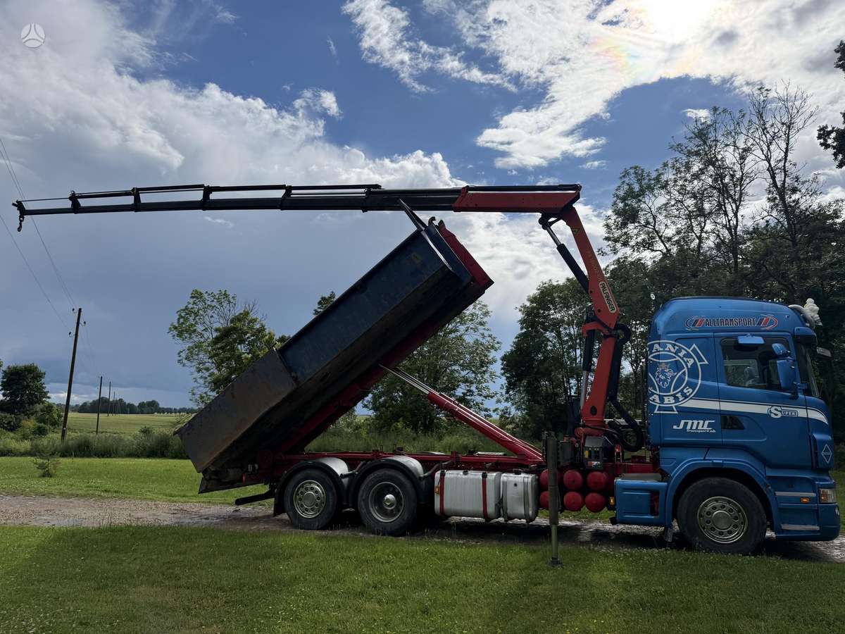 Scania R440, самосвалы с краном