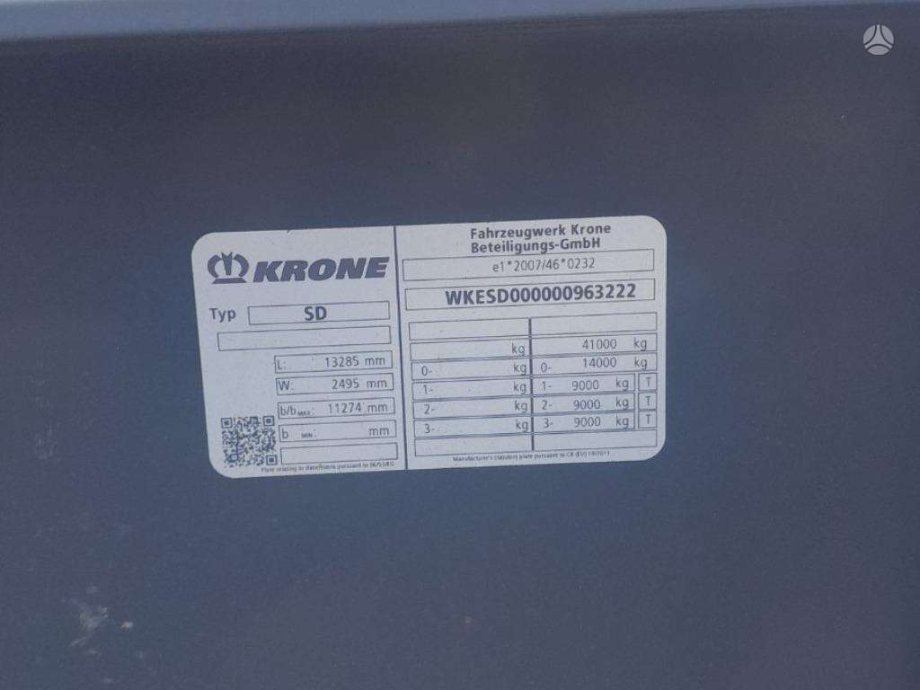 Krone Box Liner SDC 27, konteinerių gabenimo