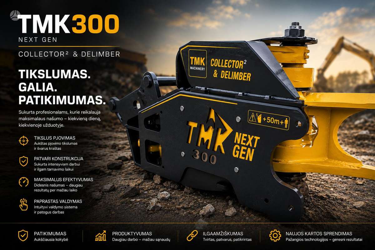 TMK Medienos giljotinos, harvesters
