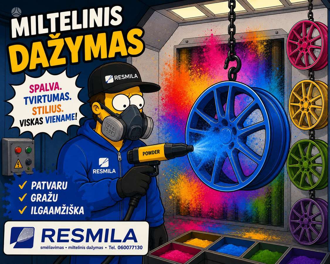Ratlankių dažymas - smėliavimas