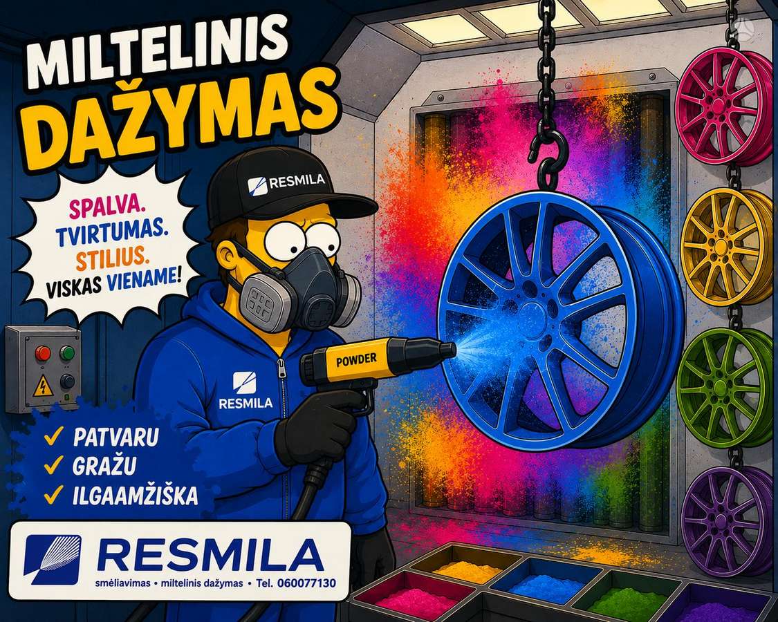 Ratlankių dažymas - smėliavimas
