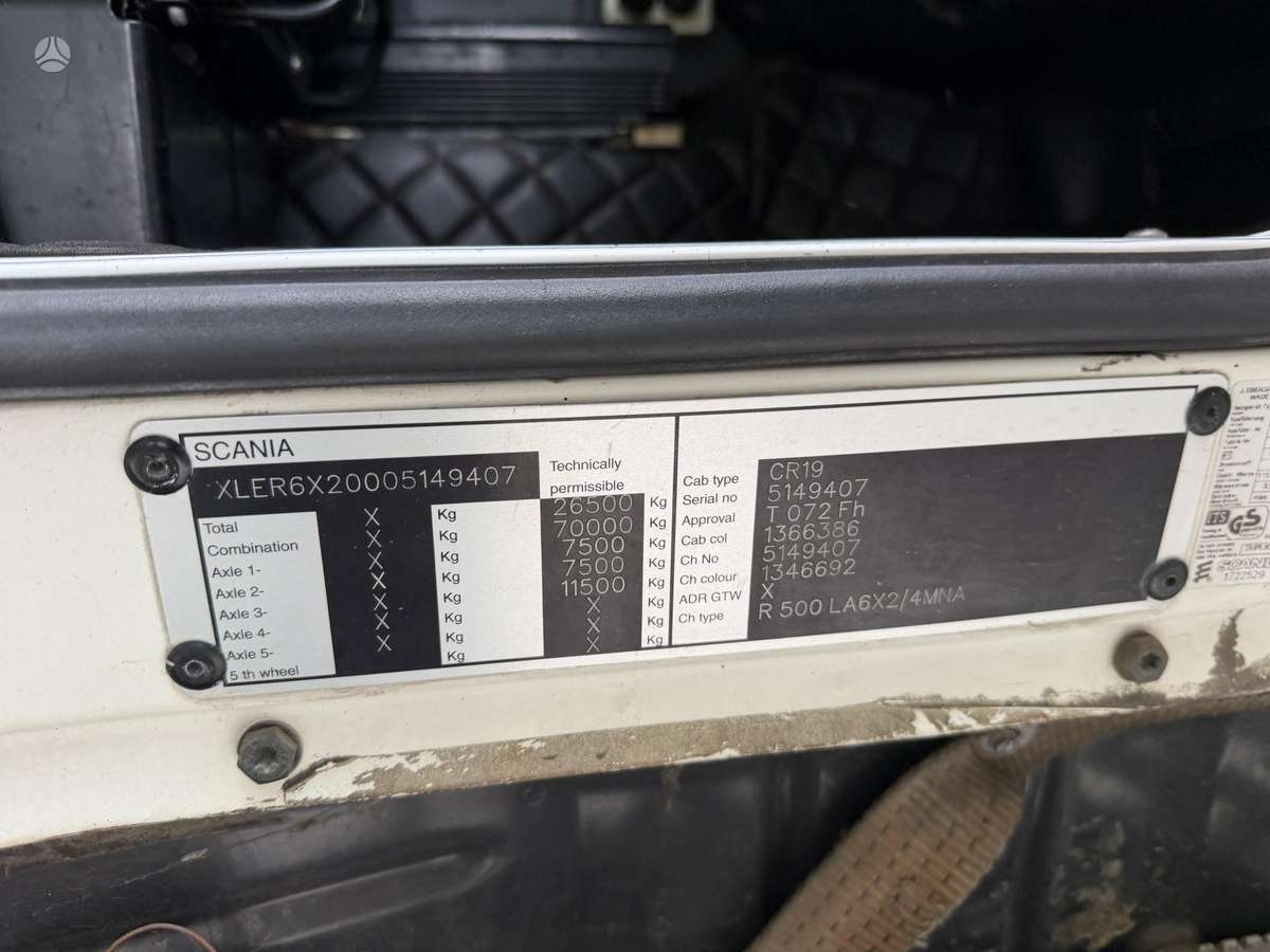 Scania R500 6x2 Smart 2, Hydraulic, single sleeper