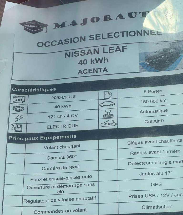 Nissan Leaf, 40 kWh, hatchback