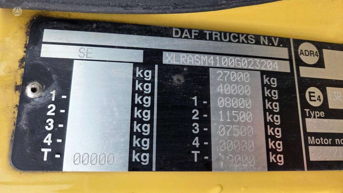 DAF CF 370 6X2*4, самосвалы с прицепoм