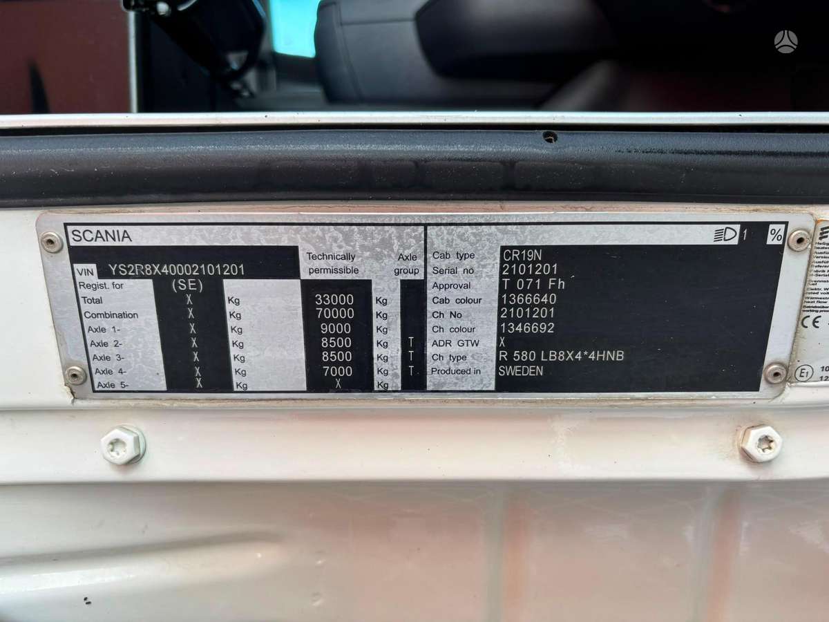 Scania R580 8x4, самосвалы