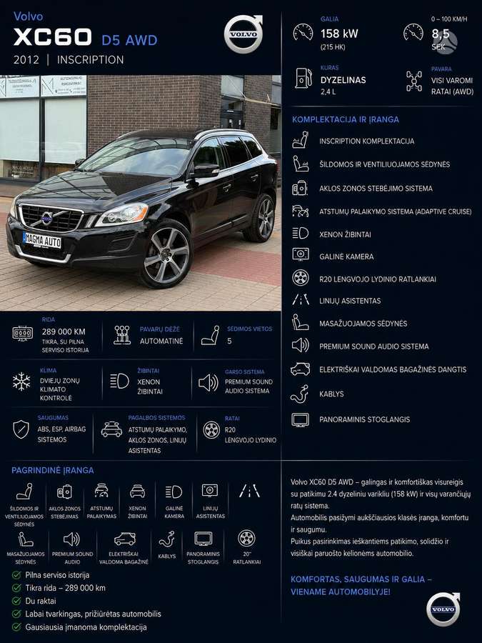 Volvo XC60, 2.4 l., off-road / crossover