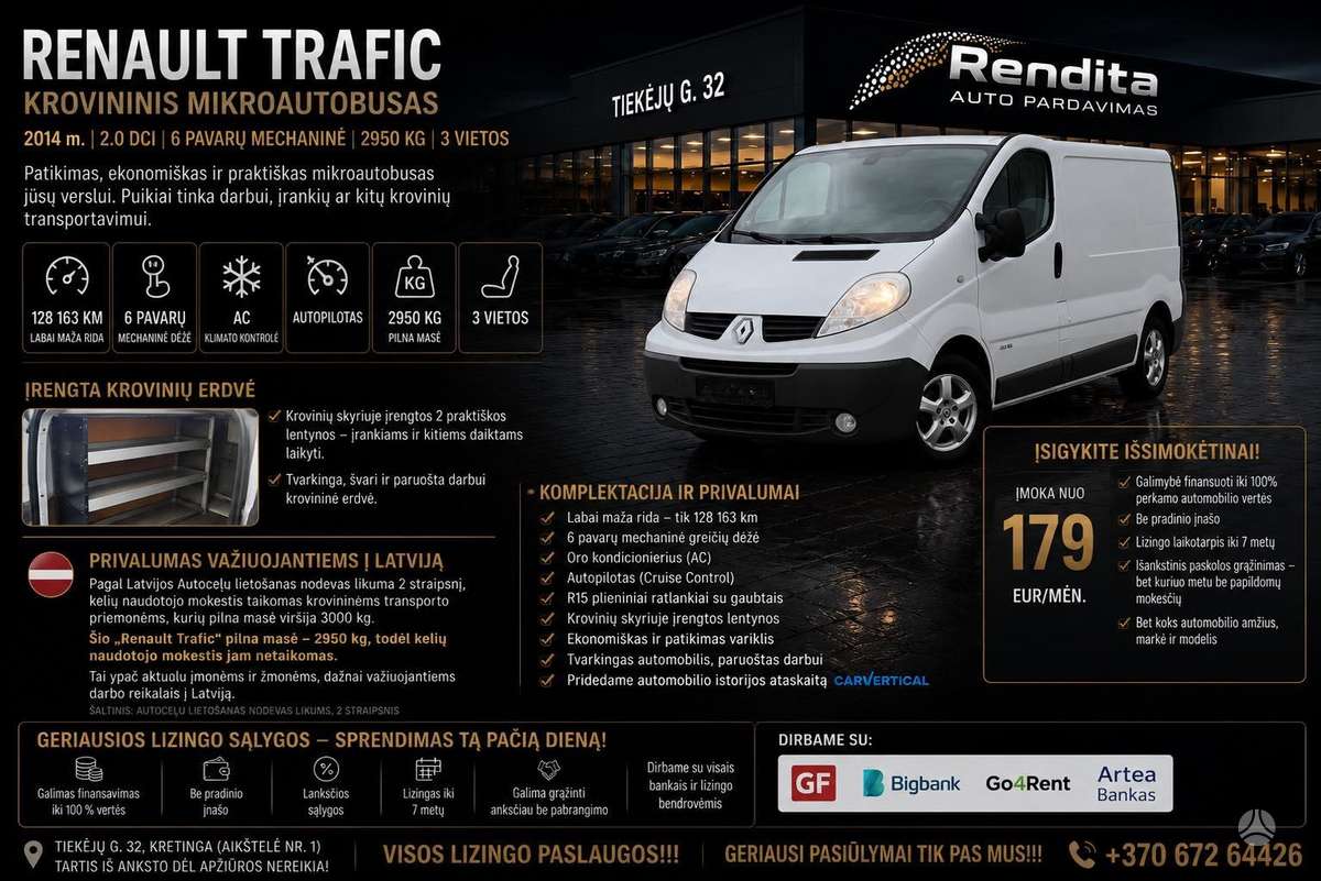 Renault Trafic, 2.0 l., cargo van