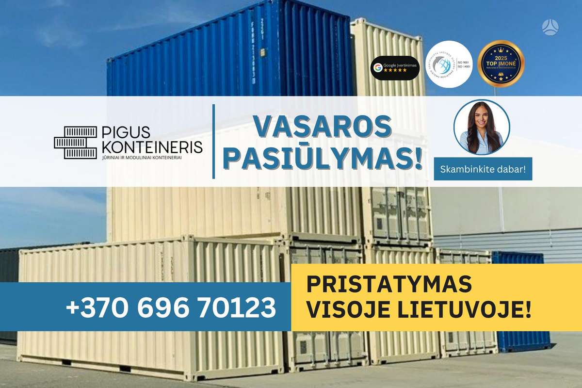 -Kita- Nuoma, pardavimas, shipping (storage) containers